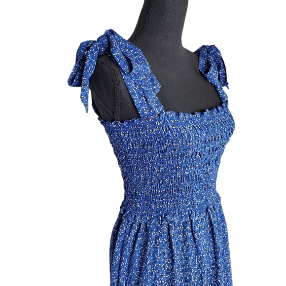 NWT MAX STUDIO Long Blue Maxi Sun Dress, Beachwear, Sz Small - Picture 4 of 16